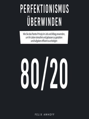 cover image of Perfektionismus überwinden